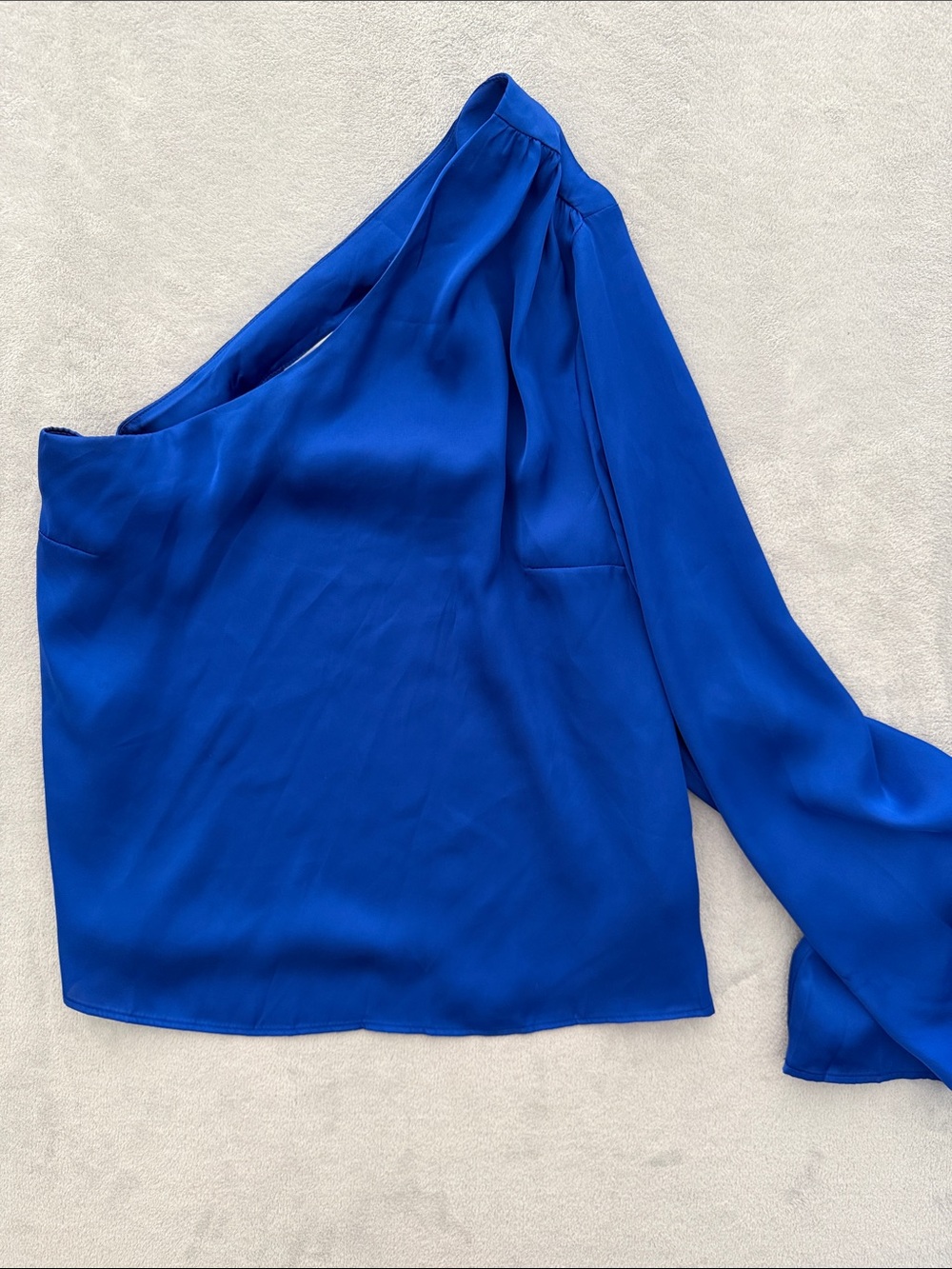 H&M Electric Blue One-Shoulder Blouse